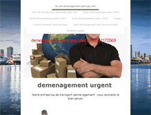 Tablet Screenshot of demenagement-paris-pas-cher.com